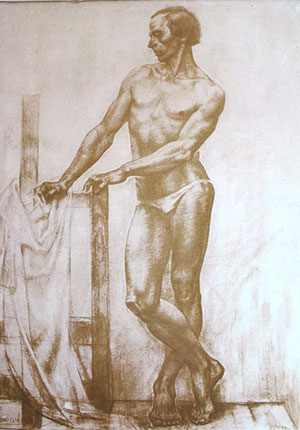 "Man with Drapery"