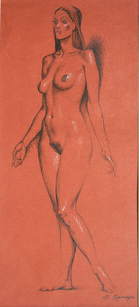 "Nude on Red"