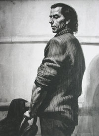 "Portrait Man with a Chair"
