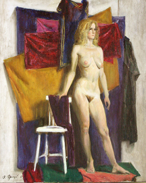 "Nude on Purple"